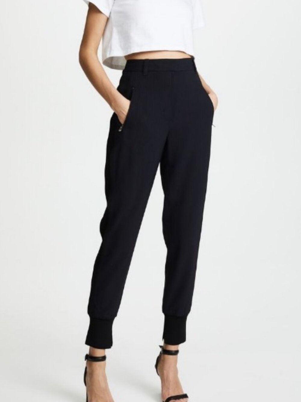 3.1 Phillip Lim tapered wool jogger black women's size 34